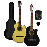 Guitarra Electroacustica C/ Corte Nylon Eq 4b Funda Pua Gtia