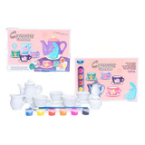 Juego De Té Cerámica Para Decorar  Para Niña Juguete 15 Pcs