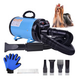 Set De Secador P/ Perros Hoohcc, 600-2400w, 30-55°c. Azul