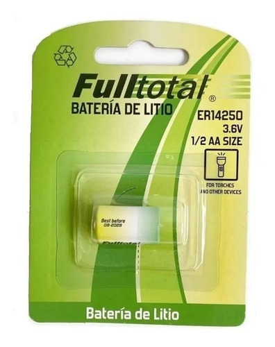 Pack X5 Blister Batería Litio 1/2aa Er14250 3.6v Full Total