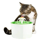 Bebedero Gatos Perros Fuente Flor Automatico 1.6lt Color Verde Lima