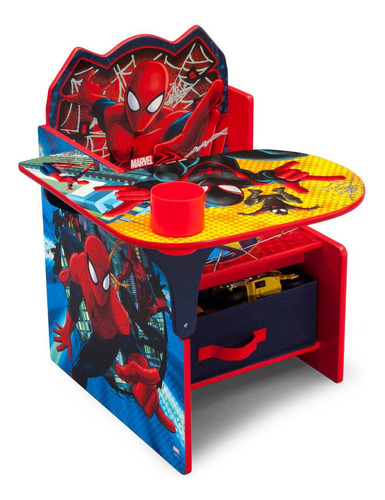 Banco Pupitre Escritorio Infantil Spiderman Delta Childrens 