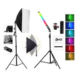 Bastão De Led Rgb Softbox Iluminação Profissional + Tripe 2 