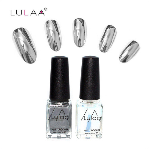 Un Nuevo Esmalte De Uñas En Gel Con Efecto Espejo Top Base C