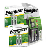 Combo 6 Pilas Aa Recargable Energizer + Cargador Energizer 