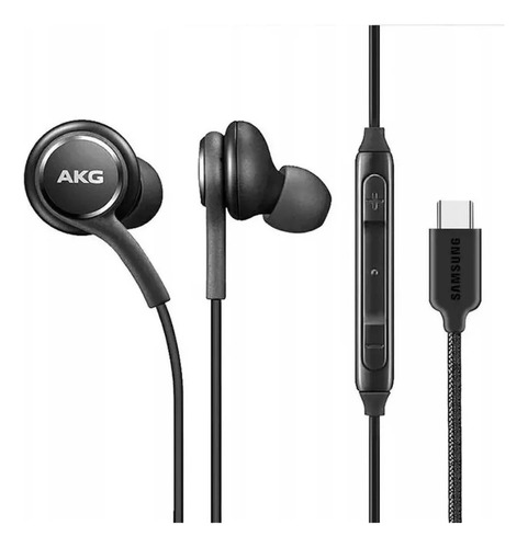 Audífonos Akg Compatible Con Samsung Tipo-c Color Negro