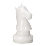 Vela Decorativa Cavalo Branca Xadrez Enfeite Decoração Sala Cor Branco