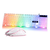 Combo De Teclado Y Mouse Rgb Para Juegos, Teclado Con Ilumin