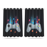 Cortina Gamer Jogos Infantil 2,60x1,50m Mod 02 - Tecido