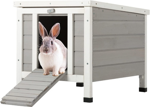 Snugens Topnotch Weatherproof Wooden Bunny Rabbit Cat Hutch 