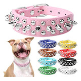 Doggyzstyle Collar De Perro De Cuero Con Tachuelas Para Perr