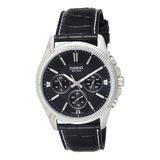 Reloj Casio Hombre Mtp-1375l-1avdf Color De La Correa Cuero