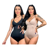 Kit 2 Body Modelador Feminino Redutora Cinta Modeladora