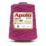 1 Novelo Barbante Apolo Eco 6 (627 Mt) - Circulo Cor 6122 - Pink