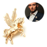 Broche Pin Unicornio Pegaso Gold Filled Vintage