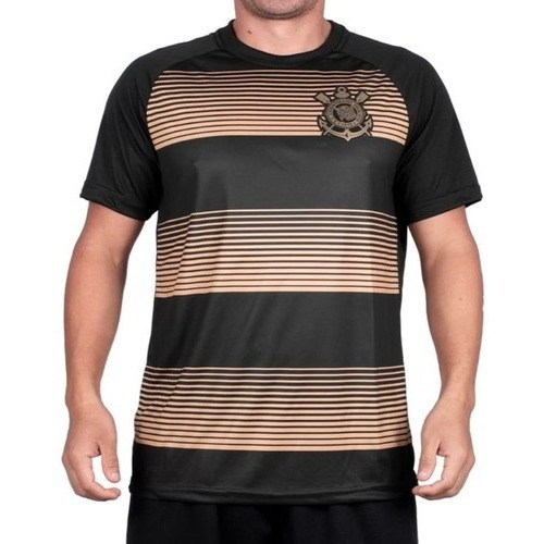 Camiseta Corinthians Golden Vertical Preta