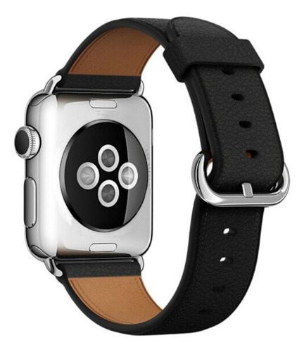 Correa Cuero Compatible Iwatch Apple Watch 42/44/45mm Negro