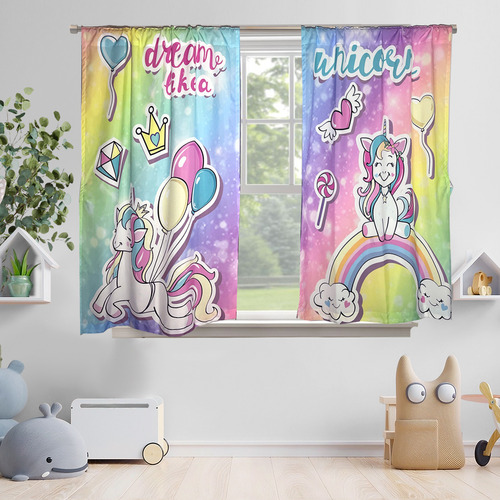 Cortinas Béla Infantil Amigos Bebé 1.30alto X 2m Ancho