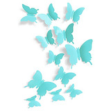 Bonita Decoración De Pared De Mariposa Azul, 24 Unidad...