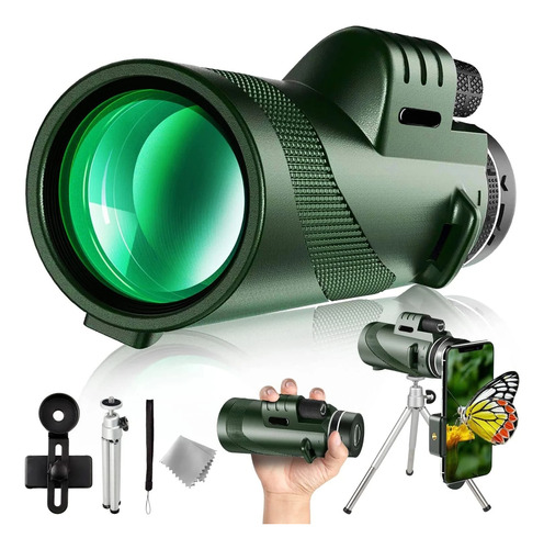 Monocular Telescopio Zoom Alto Alcance 80x100 Estuche Tripie