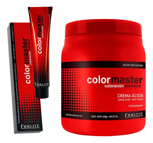 24 Tinturas Color Master + 1 Mascara Acida X 1kg Fidelite