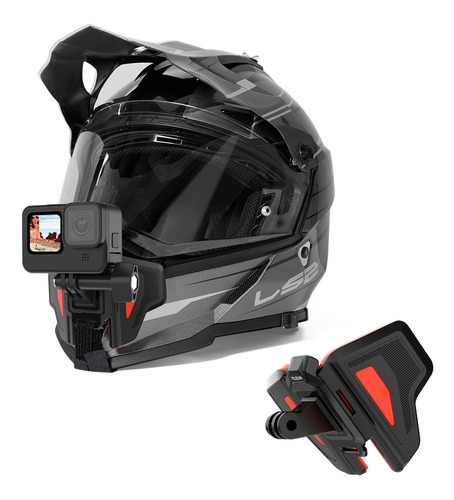 Soporte Mentón Frontal Casco Moto Cámara Gopro Telesin 2.0