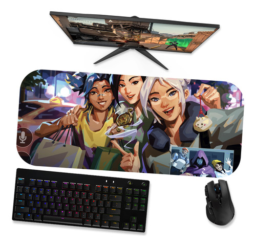 Mousepad Gamer Grande 70x30 - Valorant - Girl Style 4