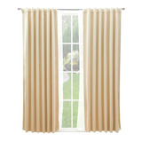 Juego De 2 Cortinas Blackout Catania Beige Vianney Bloquean La Luz