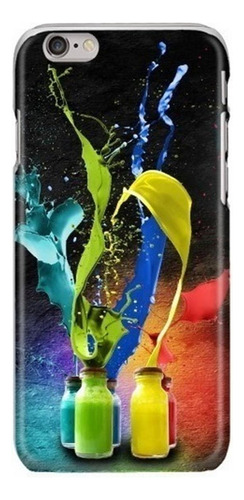 Funda Celular Arte Pintura Colores Azul Verde Amarillo Roj *