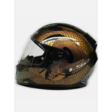 Casco Moto Dorado Serpiente Dot Pista Agv Varios Talles