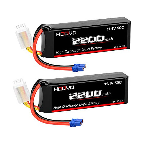 Hoovo 11.1v 50c 2200mah 3s Lipo Bateria Con Enchufe Ec3 Para