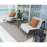 Set Muebles Patio 3 Piezas, Silla Y Mesa, Interior/exterior,