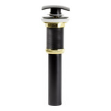 Contra Lavabo Negro Mate Push Pop-up Cuadrado 1 1/4 In Meer 