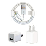 Cargador 5w+cable Usb / 8 Pin 1m Para iPhone X 8 7 6 5 iPad 