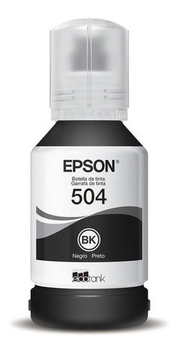 Refil Tinta Epson T504 Original L4150 L4160 L6161 6171 Preto