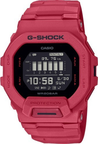 Reloj Casio G-shock Gbd200rd-4 Para Caballero Color De La Correa Rojo