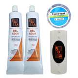 2 Gel Cola + 1 Papel Antiaderente + Fita Lace Front 3m