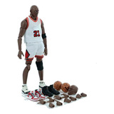 Michael Jordan Bulls Chicago Nuevo Con Uniforme Color Blanco