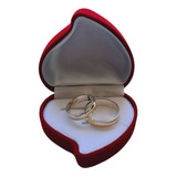 Anillos Argollas Compromiso Matrimonio Plata 925 Con Oro 18k