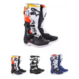 Jm Botas Moto Cross Alpinestars Tech 3 Azul Negro Blanco