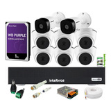 Kit 8 Cameras Intelbras Dvr 8 Canais Mhdx 1008c C/ 1t Purple
