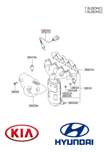 Sensor Oxigeno Kia Sportage 2.0 2005-10 / Tucson 2.0 2006-09 Foto 3