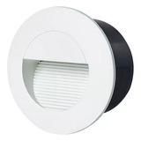 5 Balizador Escada Externo Embutir Redondo Branco Led Lup90