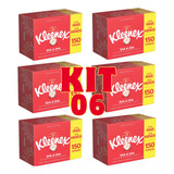 Kit 06 Lenço De Papel Descartável Kleenex Lencinho 150un
