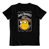 Polera Negra De Algodon Jake Hora De Aventura Jack Daniels 