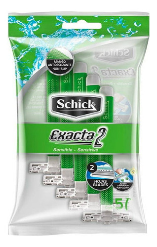 Rastrillo Afeitar Schick Exacta Desechables 5 Pzas