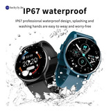 Relógio 45mm Preto Esportivo Inteligente Tela Redonda Ip67