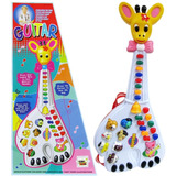 Brinquedo Guitarra Girafa Bebe Menino Menina Com Som E Luzes