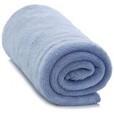 Cobertor Manta Bebê Antialérgico Liso 1,10mx80cm Camesa Cor Azul