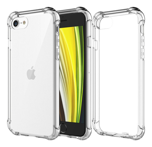 Funda Antishock Transparente Para iPhone + Vidrio Templado